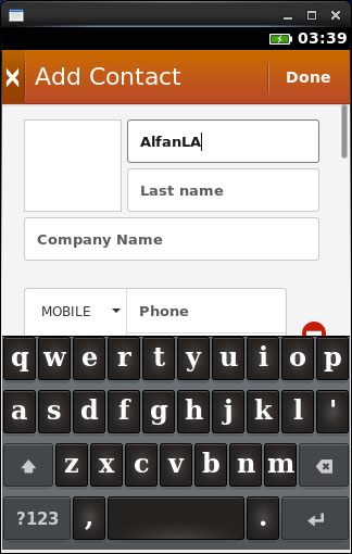 Firefox OS Add Contact